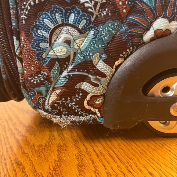 Vera Bradley Retired Java Blue Large Suitcase - Picture 6 of 14